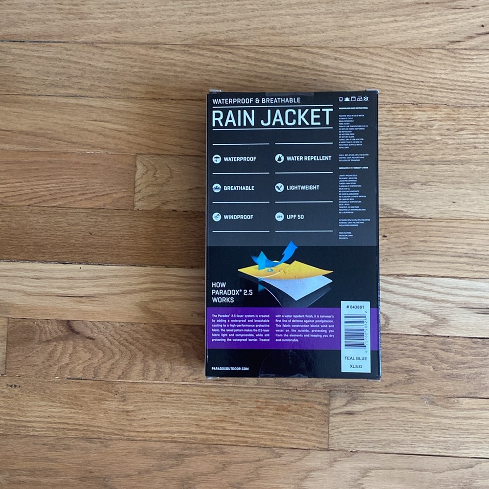 Paradox Women's Blue Rain Jacket NIB! - Picture 2 of 2